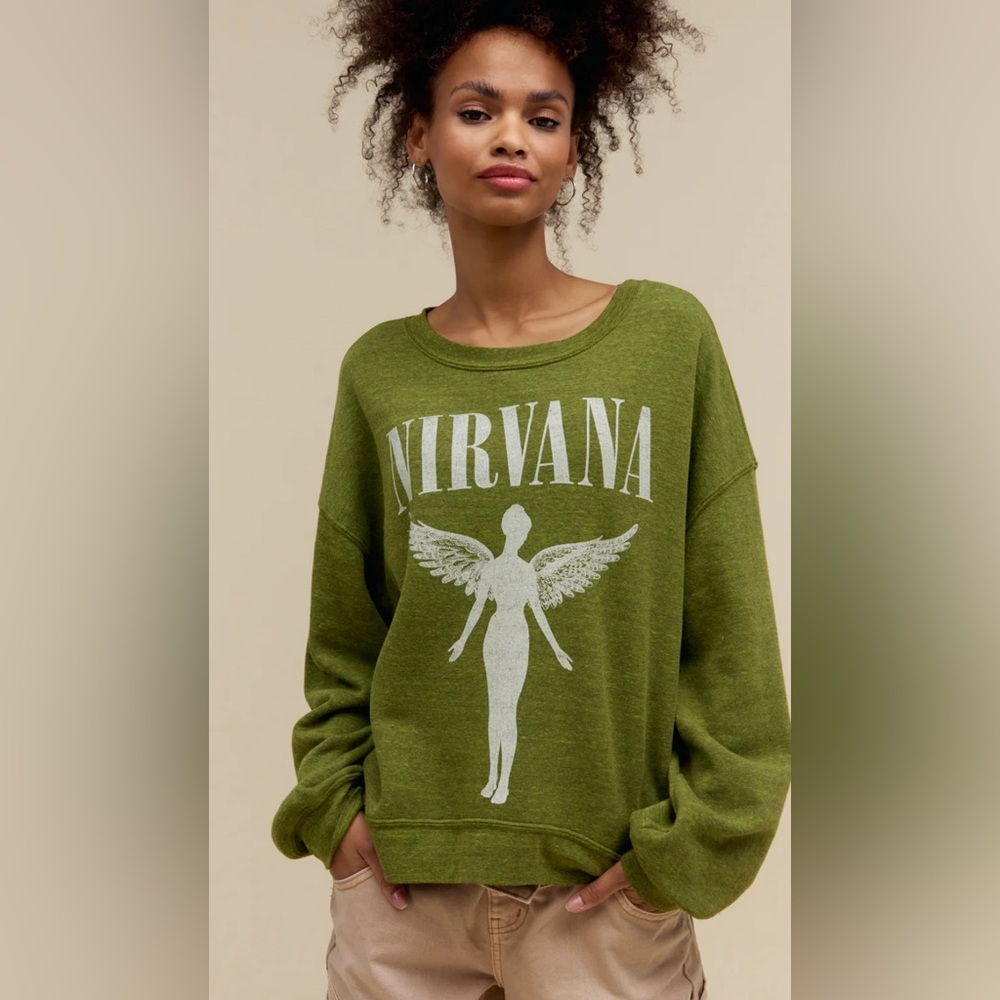 NIRVANA in utero tour oversized crew by Daydreamer